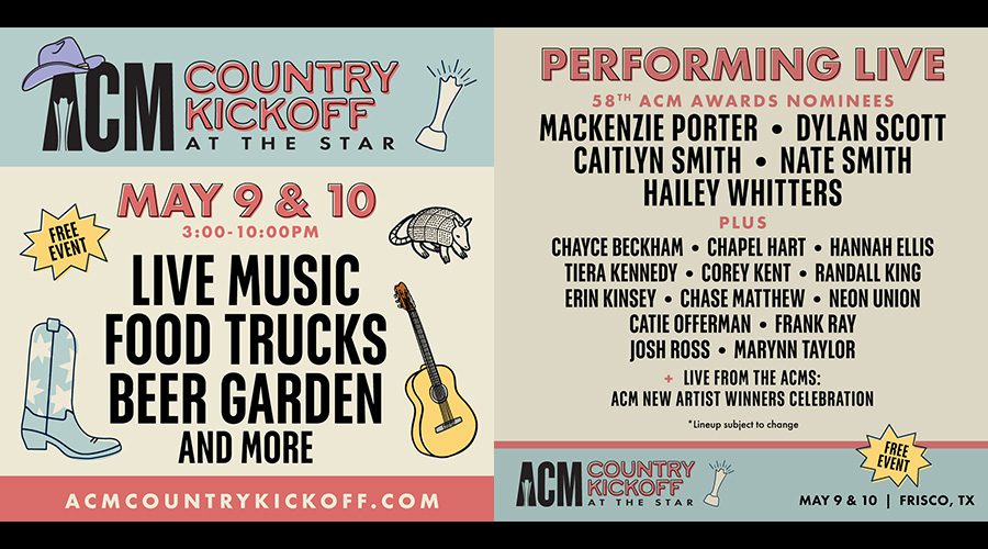 The Academy of Country Music Announces Lineup for ACM Country Kickoff