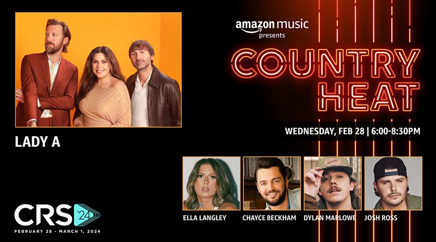 Lineup Announced For Amazon Music Presents Country Heat At CRS 2024   CRS2024 CountryHeat 