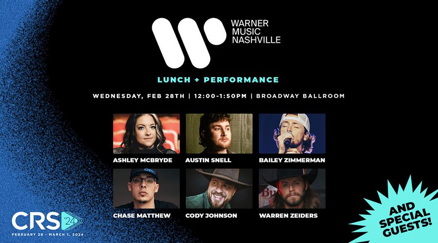 Talent Announced for Warner Music Nashville CRS 2024 Luncheon The